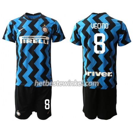 Inter Milan Matias Vecino 8 Kind Voetbaltenues Thuis 2020/21 - SS (+ Korte broeken)